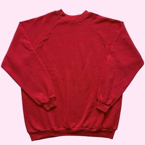 Vintage 90s Hanes Her Way Blank Crewneck Red XL